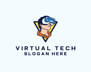 Cyber Virtual Reality Game logo design