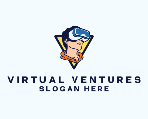 Cyber Virtual Reality Game logo design