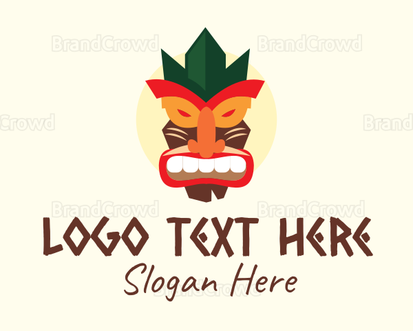 Tribal Tiki Mask Logo