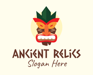 Artifact - Tribal Tiki Mask logo design