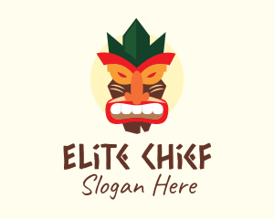 Chief - Tribal Tiki Mask logo design