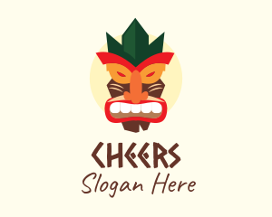 Chief - Tribal Tiki Mask logo design