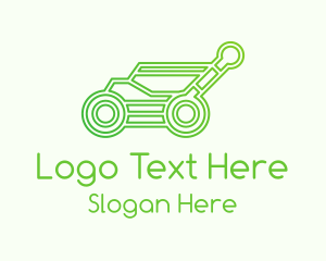 Outline Lawn Mower Logo