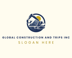 Excavator Construction Builder logo design