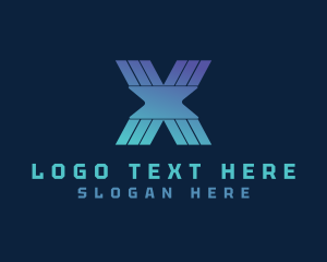 Letter X - Cyber Security Technology logo design