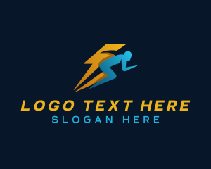 Lightning - Human Lightning Flash logo design