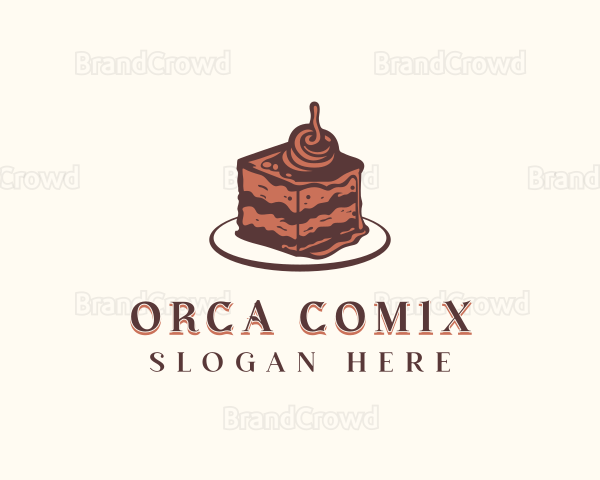 Chocolate Cake Dessert Logo