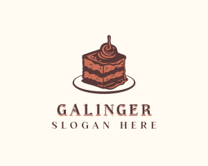 Chocolate Cake Dessert Logo