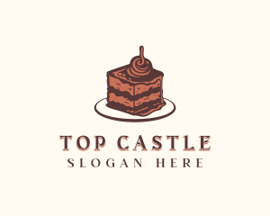 Chocolate Cake Dessert Logo