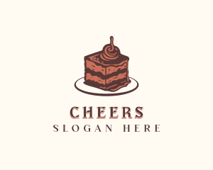 Chocolate Cake Dessert Logo