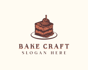 Chocolate Cake Dessert logo design