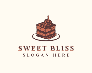 Chocolate Cake Dessert logo design