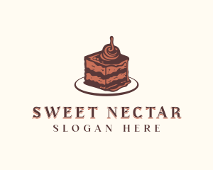 Chocolate Cake Dessert logo design