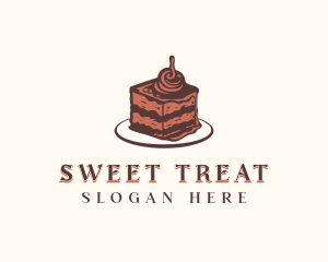 Chocolate Cake Dessert logo design