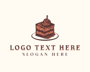 Wedding - Chocolate Cake Dessert logo design