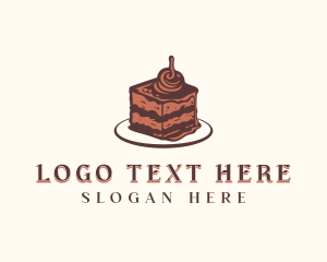 Chocolate Cake Dessert Logo