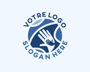 Globe Hands Volunteer Logo