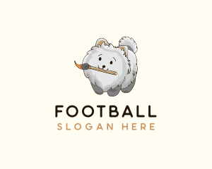 Pet Store - Cute Puppy Paintbrush logo design