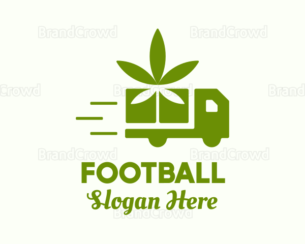 Cannabis Leaf Truck Logo
