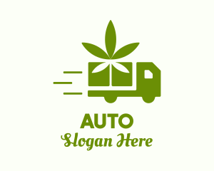 Cannabidiol - Cannabis Leaf Truck logo design