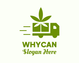 Marijuana Dispensary - Cannabis Leaf Truck logo design