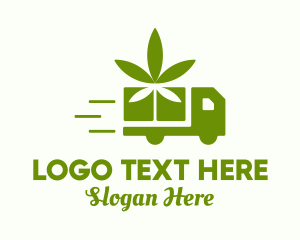 Cannabis Leaf Truck Logo