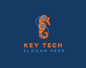 Tech Robot Seahorse logo design