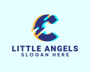 It Expert - Animation Glitch Letter C logo design