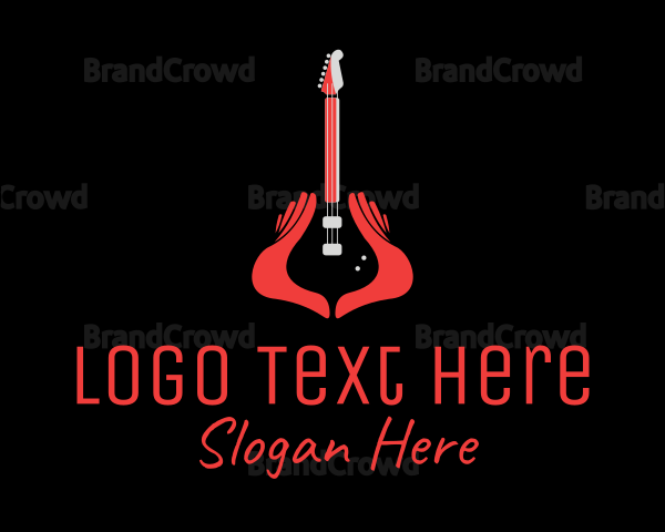 Guitar Hand Instrument Logo