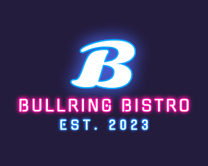 Neon Light Club Bistro logo design