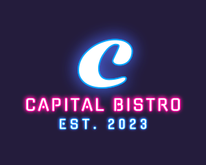 Neon Light Club Bistro logo design