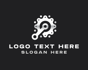 Industrial Wrench Gear Logo