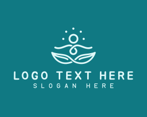 Holistic - Yoga Zen Leaf logo design