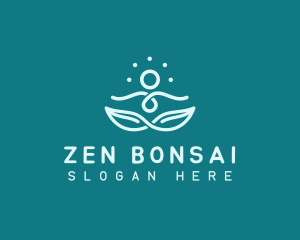 Yoga Zen Leaf logo design