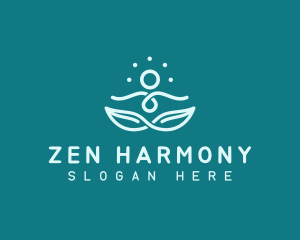 Yoga Zen Leaf logo design