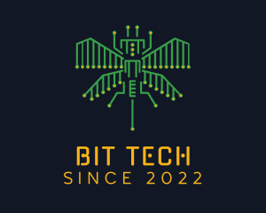 Tech Circuit Bug logo design