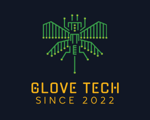 Tech Circuit Bug logo design