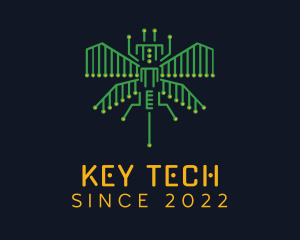 Tech Circuit Bug logo design