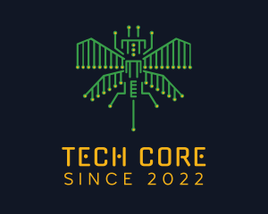 Tech Circuit Bug logo design