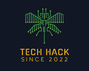 Tech Circuit Bug logo design