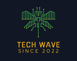 Techno - Tech Circuit Bug logo design
