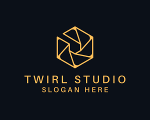 Studio Camera Shutter Lens logo design