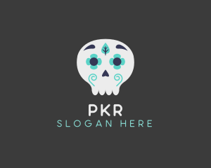 Festival - Floral Festive Skull logo design