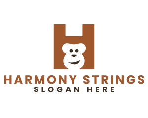 Primate Monkey Letter H logo design