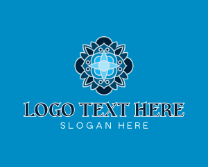 Indian - Flower Yoga Center logo design
