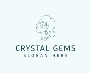 Luxury Jewelry Lady logo design