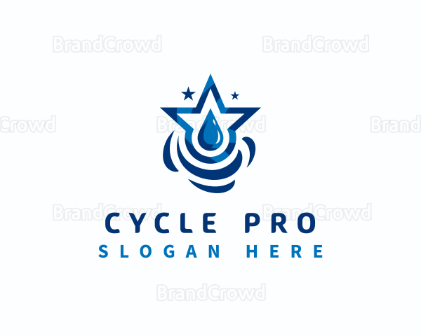 Star Water Droplet Logo