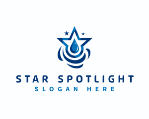 Star Water Droplet logo design