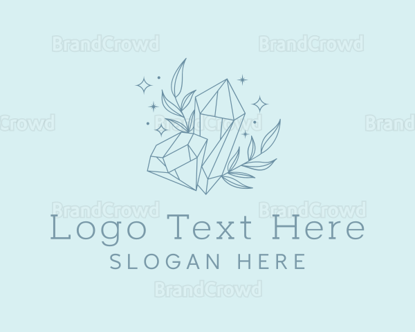 Minimalist Diamond Leaves Logo