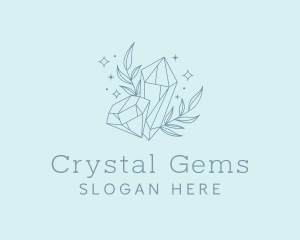 Minimalist Diamond Leaves logo design